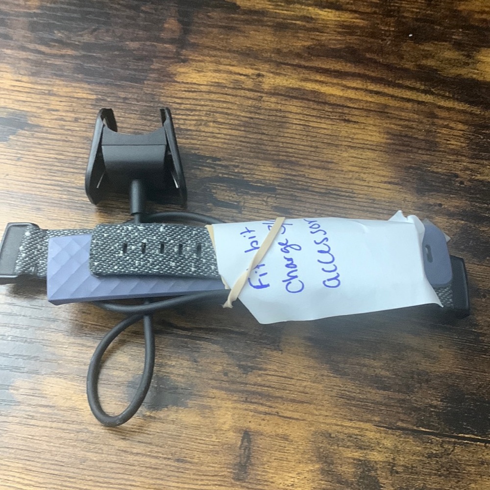 Fit Bit charge 3 accessories- 2 chargers, one full band and 2 half straps